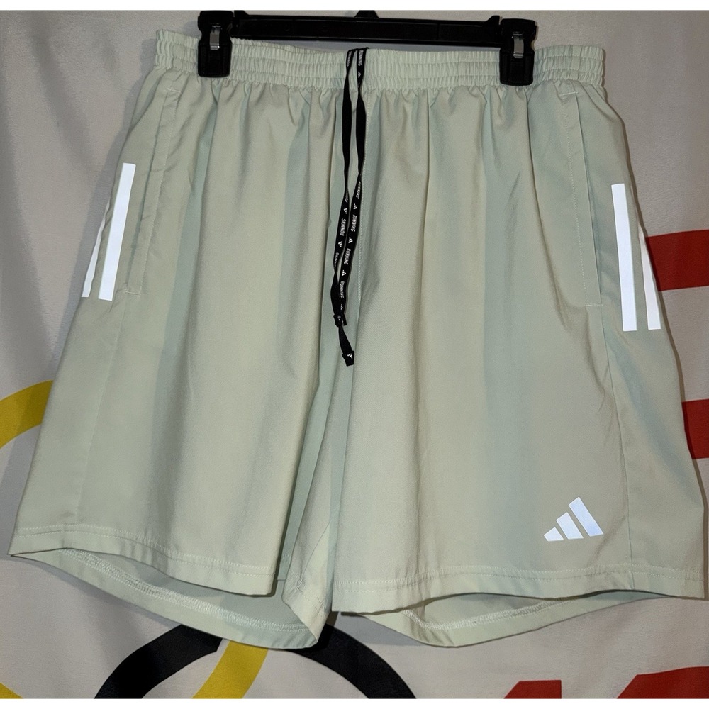 Adidas Running Shorts Mens XL 7" Green Lined